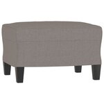vidaXL Canapé à 3 places avec repose-pieds Taupe 180 cm Tissu