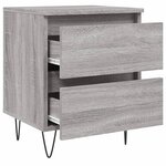 vidaXL Tables de chevet 2 Pièces sonoma gris 40x35x50 cm bois ingénierie