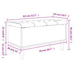 vidaXL Banc de rangement chêne marron 82x42x46 cm bois d'ingénierie