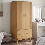 vidaXL Garde-robe OLDEN marron 76 5x53x172 cm bois massif de pin