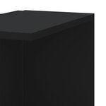 vidaXL Étagère d'angle murale noir 36 5x36 5x140 cm bois d'ingénierie