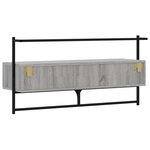 vidaXL Meuble TV mural sonoma gris 100 5x30x51 cm bois d'ingénierie
