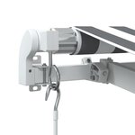 vidaXL Auvent manuel rétractable avec LED anthracite blanc 450x350 cm