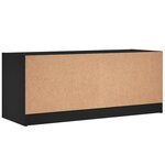vidaXL Meuble TV avec portes en verre noir 102x37x42 cm