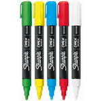 SHARPIE CHALK Stylos marqueurs craie effaçables à l'eau   pointe medium   Couleurs vives et opaques   lot de 5