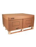 (lot  5 couvercles) coiffe pour caisse carton palettisable c2a  c1a et c2b 1200 x 1000 x 100mm