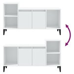 vidaXL Meuble TV Blanc 100x35x55 cm Bois d'ingénierie