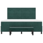 vidaXL Lit à Ressorts avec Matelas & Banc Vert Foncé 180x200 cm Velours
