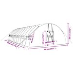 vidaXL Serre avec cadre en acier blanc 72 m² 12x6x2 85 m