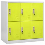 vidaXL Armoire à casiers Gris clair et vert 90x45x92 5 cm Acier