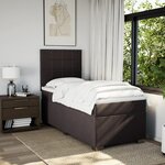 vidaXL Sommier à lattes de lit avec matelas Marron foncé 90x190 cm
