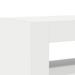 vidaXL Buffet Blanc Blanc Bois d'ingénierie 116 x 30 x 75 cm Moderne