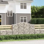 vidaXL Paniers à gabions arqués 10 Pièces 200x50x120/140 cm Fer galvanisé