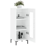 vidaXL Buffet Blanc brillant 34 5x34x90 cm Bois d'ingénierie