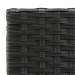 vidaXL Tabourets de bar lot de 4 noir résine tressée