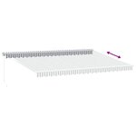 vidaXL Auvent rétractable anthracite et blanc 5x3 m tissu et aluminium