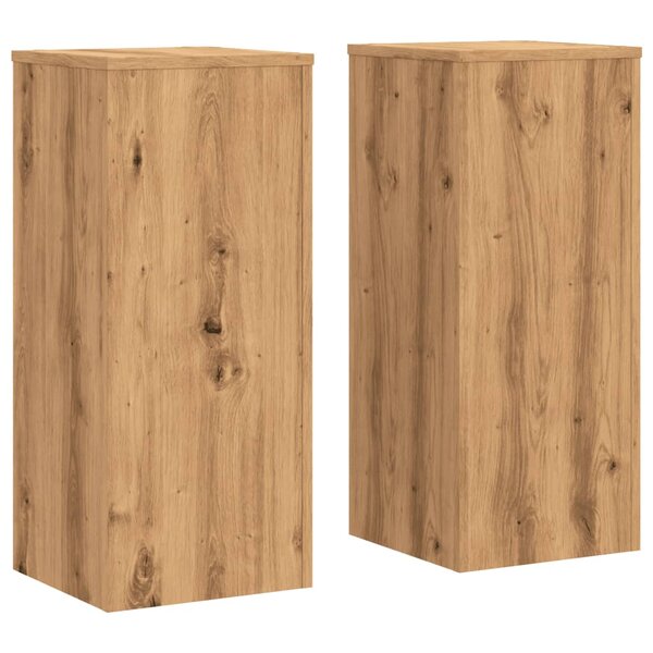 vidaXL Supports pour plantes 2 Pièces chêne artisanal bois d'ingénierie