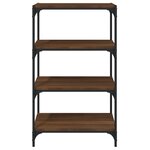 vidaXL Bibliothèque Chêne brun 60x33x100 cm Bois d'ingénierie et acier