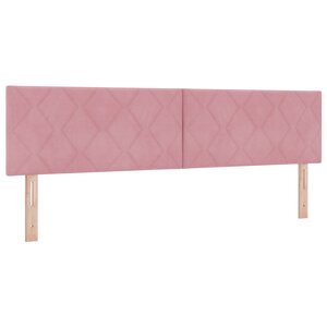 vidaXL Tête de lit LED Design Blocs Diamants Rose 180 cm Velours
