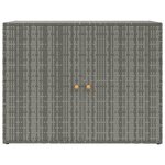 vidaXL Armoire de rangement jardin Gris 100x55 5x80 cm Résine tressée