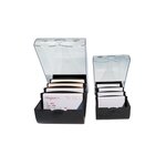 Boîte À Fiches Bristol Et Flash Cards A8 Office - Noir - X 8 - Exacompta
