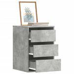 vidaXL Commode d'angle gris béton 40x41x58 cm bois d'ingénierie