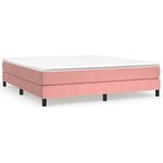 VidaXL Cadre de lit sans matelas rose 180x200 cm velours