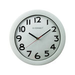Q-connect horloge murale - Plastique - Diamètre 30 cm - Blanc