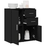 vidaXL Buffet noir 60x31x70 cm bois d'ingénierie