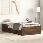 vidaXL Cadre de lit sans matelas chêne marron 90x200 cm