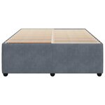 vidaXL Cadre de lit sans matelas gris foncé 140x190 cm velours