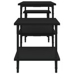 vidaXL Meuble TV noir 117x35x52 cm bois d'ingénierie
