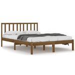 vidaXL Cadre de lit Marron miel Bois de pin massif 200x200 cm