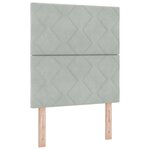 Lit vidaXL Gris clair 80x200 cm Velours