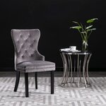 vidaXL Chaises à manger lot de 6 gris velours
