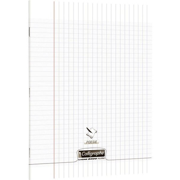Cahier poésie 96 pages 90 g  couverture en polypropylène  format 21 x 29 7 cm CALLIGRAPHE