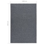 vidaXL Tapis 100x150 cm Gris