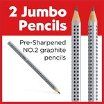 Blister de 2 crayons jumbo grip faber-castell