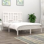 vidaXL Cadre de lit sans matelas blanc 140x200 cm bois de pin massif