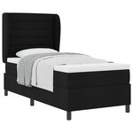 Lit à sommier tapissier vidaXL avec matelas Noir 80x200 cm en tissu