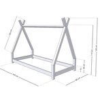 Lit tipi enfant NAKANA 80 x 160 vert pétrole