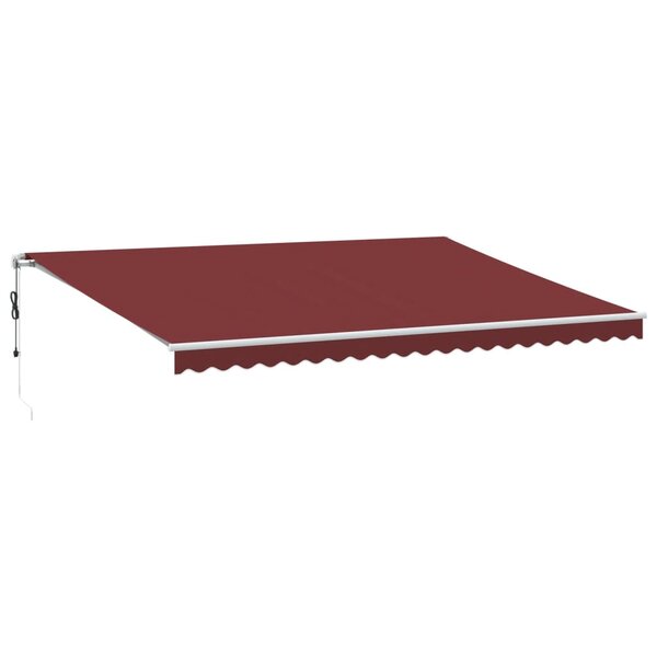 vidaXL Auvent rétractable automatique avec LED bordeaux 500x350 cm