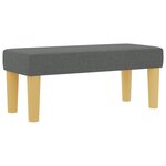 vidaXL Lit Box Spring avec Matelas & Banc Gris Foncé 90x200 cm Tissu