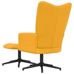 vidaXL Chaise de relaxation avec tabouret Jaune moutarde Velours
