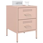 vidaXL Table de chevet rose 36x39x50 5 cm acier