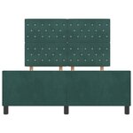 Cadre de lit en velours vert foncé vidaXL 140x200 cm