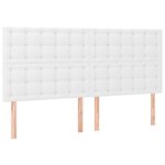 vidaXL Sommier à lattes de lit avec matelas Blanc 160x200cm Similicuir