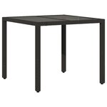vidaXL Ensemble à manger de jardin coussins 5Pièces Noir Résine tressée