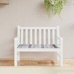 vidaXL Coussin de banc de jardin motif à carreaux gris 100x50x3 cm