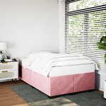 vidaXL Cadre de lit Rose 120x200 cm Velours
